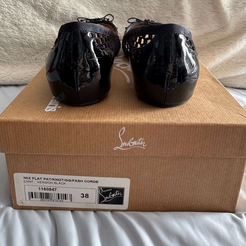 Christian Louboutin Black Mesh Flats - Picture 3 of 7